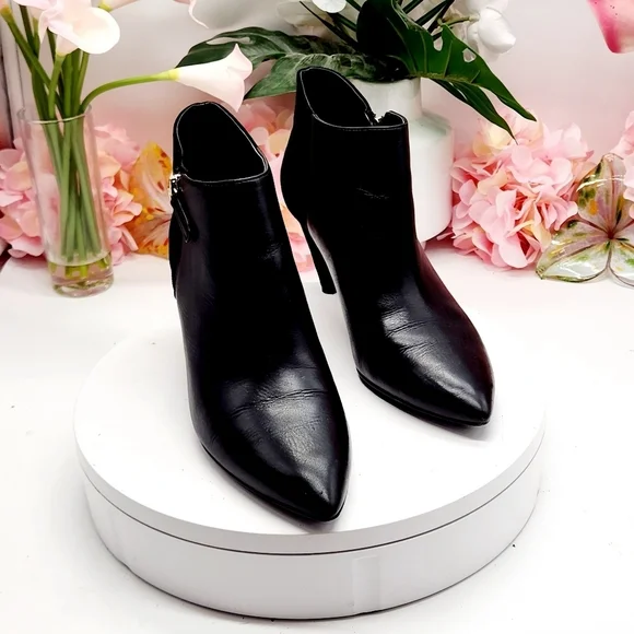 Nine West Yames Leather Pointed Toe Booties Size 8.5 - Picture 11 of 16